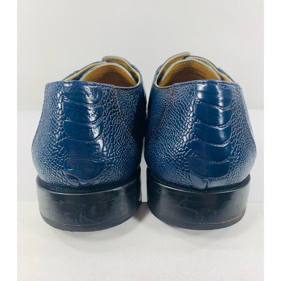Giorgio Brutini - Men’s Blue Oxford Genuine Leather Shoes size 12 - SHARP!! - Picture 5 of 9